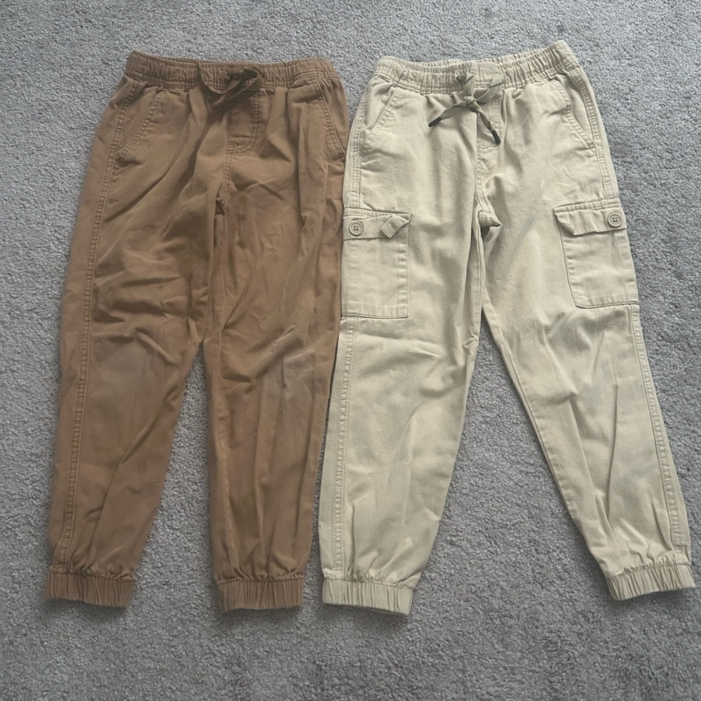 Rayan Club Boys Brown and Tan Joggers Pants 2 pieces bundle, Size 8, Preowned.